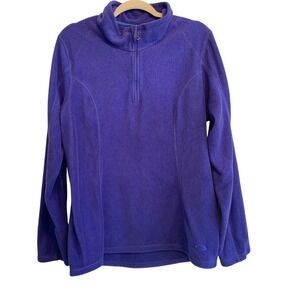 Oakley Womens XL Purple Quarter Zip Fleece Pullover Mock Neck Long Sleeve Top